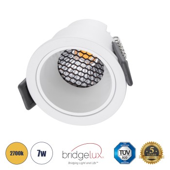GLOBOSTAR® PLUTO-S 60249 Χωνευτό Downlight Σποτ με Honeycomb Anti Glare Reflector LED 7W 875lm 38° AC 220-240V IP20 Θερμό Λευκό 2700K - Bridgelux COB Chip & TÜV SÜD Driver - Λευκό Ματ - Μ6.4 x Π6.4 x Υ4.9cm / Q5.5cm - 5 Χρόνια Εγγύηση GLOBOSTAR® PLUTO-S 60249 Χωνευτό Downlight Σποτ με Honeycomb Anti Glare Reflector LED 7W 875lm 38° AC 220-240V IP20 Θερμό Λευκό 2700K - Bridgelux COB Chip & TÜV SÜD Driver - Λευκό Ματ - Μ6.4 x Π6.4 x Υ4.9cm / Q5.5cm - 5 Χρόνια Εγγύηση