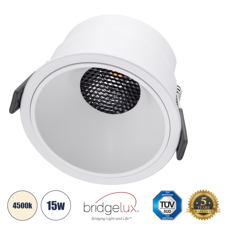 GLOBOSTAR® PLUTO-B 60260 Χωνευτό Downlight Σποτ με Honeycomb Anti Glare Reflector LED 15W 1950lm 38° AC 220-240V IP20 Φυσικό Λευκό 4500K - Bridgelux COB Chip & TÜV SÜD Driver - Λευκό Ματ - Μ10.4 x Π10.4 x Υ6.5cm / Q9.5cm - 5 Χρόνια Εγγύηση GLOBOSTAR® PLUTO-B 60260 Χωνευτό Downlight Σποτ με Honeycomb Anti Glare Reflector LED 15W 1950lm 38° AC 220-240V IP20 Φυσικό Λευκό 4500K - Bridgelux COB Chip & TÜV SÜD Driver - Λευκό Ματ - Μ10.4 x Π10.4 x Υ6.5cm / Q9.5cm - 5 Χρόνια Εγγύηση