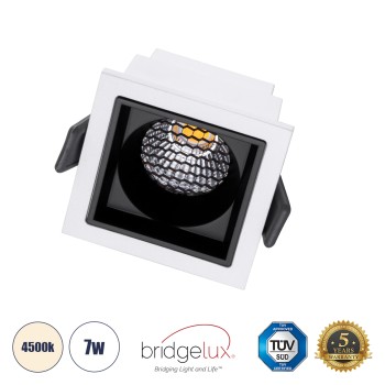 GLOBOSTAR® PLUTO-S 60264 Χωνευτό Downlight Σποτ με Honeycomb Anti Glare Reflector LED 7W 910lm 38° AC 220-240V IP20 Φυσικό Λευκό 4500K - Bridgelux COB Chip & TÜV SÜD Driver - Λευκό & Μαύρο Ματ - Μ6.4 x Π6.4 x Υ4.9cm / Q5.5 x 5.5cm x - 5 Χρόνια Εγγ GLOBOSTAR® PLUTO-S 60264 Χωνευτό Downlight Σποτ με Honeycomb Anti Glare Reflector LED 7W 910lm 38° AC 220-240V IP20 Φυσικό Λευκό 4500K - Bridgelux COB Chip & TÜV SÜD Driver - Λευκό & Μαύρο Ματ - Μ6.4 x Π6.4 x Υ4.9cm / Q5.5 x 5.5cm x - 5 Χρόνια Εγγ