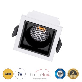 GLOBOSTAR® PLUTO-S 60265 Χωνευτό Downlight Σποτ με Honeycomb Anti Glare Reflector LED 7W 875lm 38° AC 220-240V IP20 Θερμό Λευκό 2700K - Bridgelux COB Chip & TÜV SÜD Driver - Λευκό & Μαύρο Ματ - Μ6.4 x Π6.4 x Υ4.9cm / Q5.5 x 5.5cm x - 5 Χρόνια Εγγύ GLOBOSTAR® PLUTO-S 60265 Χωνευτό Downlight Σποτ με Honeycomb Anti Glare Reflector LED 7W 875lm 38° AC 220-240V IP20 Θερμό Λευκό 2700K - Bridgelux COB Chip & TÜV SÜD Driver - Λευκό & Μαύρο Ματ - Μ6.4 x Π6.4 x Υ4.9cm / Q5.5 x 5.5cm x - 5 Χρόνια Εγγύ