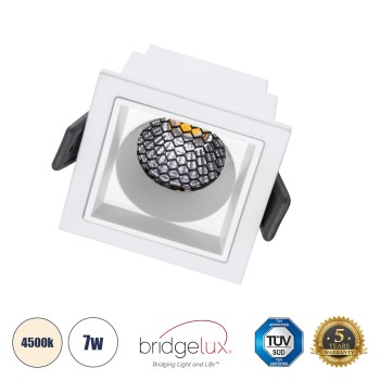 GLOBOSTAR® PLUTO-S 60266 Χωνευτό Downlight Σποτ με Honeycomb Anti Glare Reflector LED 7W 910lm 38° AC 220-240V IP20 Φυσικό Λευκό 4500K - Bridgelux COB Chip & TÜV SÜD Driver - Λευκό Ματ - Μ6.4 x Π6.4 x Υ4.9cm / Q5.5 x 5.5cm - 5 Χρόνια Εγγύηση GLOBOSTAR® PLUTO-S 60266 Χωνευτό Downlight Σποτ με Honeycomb Anti Glare Reflector LED 7W 910lm 38° AC 220-240V IP20 Φυσικό Λευκό 4500K - Bridgelux COB Chip & TÜV SÜD Driver - Λευκό Ματ - Μ6.4 x Π6.4 x Υ4.9cm / Q5.5 x 5.5cm - 5 Χρόνια Εγγύηση