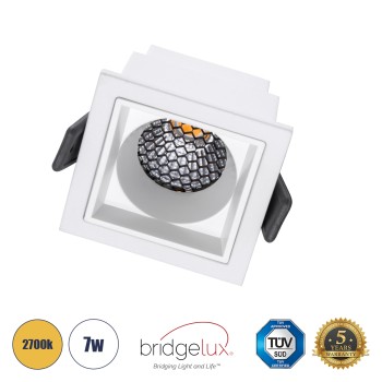 GLOBOSTAR® PLUTO-S 60267 Χωνευτό Downlight Σποτ με Honeycomb Anti Glare Reflector LED 7W 875lm 38° AC 220-240V IP20 Θερμό Λευκό 2700K - Bridgelux COB Chip & TÜV SÜD Driver - Λευκό Ματ - Μ6.4 x Π6.4 x Υ4.9cm / Q5.5 x 5.5cm - 5 Χρόνια Εγγύηση GLOBOSTAR® PLUTO-S 60267 Χωνευτό Downlight Σποτ με Honeycomb Anti Glare Reflector LED 7W 875lm 38° AC 220-240V IP20 Θερμό Λευκό 2700K - Bridgelux COB Chip & TÜV SÜD Driver - Λευκό Ματ - Μ6.4 x Π6.4 x Υ4.9cm / Q5.5 x 5.5cm - 5 Χρόνια Εγγύηση