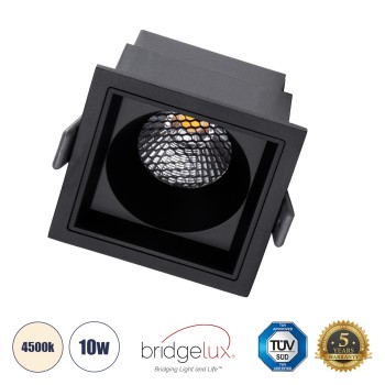 GLOBOSTAR® PLUTO-M 60274 Χωνευτό Downlight Σποτ με Honeycomb Anti Glare Reflector LED 10W 1300lm 38° AC 220-240V IP20 Φυσικό Λευκό 4500K - Bridgelux COB Chip & TÜV SÜD Driver - Μαύρο Ματ - Μ8.4 x Π8.4 x Υ5.9cm / Q7.5 x 7.5cm - 5 Χρόνια Εγγύηση GLOBOSTAR® PLUTO-M 60274 Χωνευτό Downlight Σποτ με Honeycomb Anti Glare Reflector LED 10W 1300lm 38° AC 220-240V IP20 Φυσικό Λευκό 4500K - Bridgelux COB Chip & TÜV SÜD Driver - Μαύρο Ματ - Μ8.4 x Π8.4 x Υ5.9cm / Q7.5 x 7.5cm - 5 Χρόνια Εγγύηση