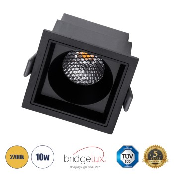 GLOBOSTAR® PLUTO-M 60275 Χωνευτό Downlight Σποτ με Honeycomb Anti Glare Reflector LED 10W 1250lm 38° AC 220-240V IP20 Θερμό Λευκό 2700K - Bridgelux COB Chip & TÜV SÜD Driver - Μαύρο Ματ - Μ8.4 x Π8.4 x Υ5.9cm / Q7.5 x 7.5cm - 5 Χρόνια Εγγύηση GLOBOSTAR® PLUTO-M 60275 Χωνευτό Downlight Σποτ με Honeycomb Anti Glare Reflector LED 10W 1250lm 38° AC 220-240V IP20 Θερμό Λευκό 2700K - Bridgelux COB Chip & TÜV SÜD Driver - Μαύρο Ματ - Μ8.4 x Π8.4 x Υ5.9cm / Q7.5 x 7.5cm - 5 Χρόνια Εγγύηση