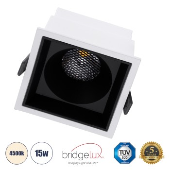 GLOBOSTAR® PLUTO-B 60276 Χωνευτό Downlight Σποτ με Honeycomb Anti Glare Reflector LED 15W 1950lm 38° AC 220-240V IP20 Φυσικό Λευκό 4500K - Bridgelux COB Chip & TÜV SÜD Driver - Λευκό & Μαύρο Ματ - Μ10.4 x Π10.4 x Υ6.5cm / Q9.5 x 9.5cm - 5 Χρόνια Ε GLOBOSTAR® PLUTO-B 60276 Χωνευτό Downlight Σποτ με Honeycomb Anti Glare Reflector LED 15W 1950lm 38° AC 220-240V IP20 Φυσικό Λευκό 4500K - Bridgelux COB Chip & TÜV SÜD Driver - Λευκό & Μαύρο Ματ - Μ10.4 x Π10.4 x Υ6.5cm / Q9.5 x 9.5cm - 5 Χρόνια Ε