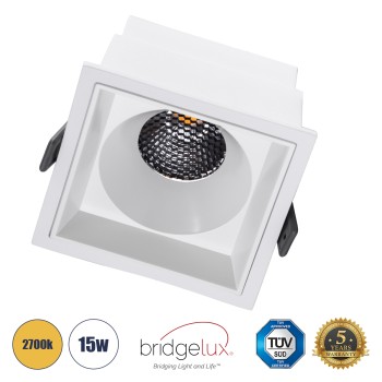 GLOBOSTAR® PLUTO-B 60279 Χωνευτό Downlight Σποτ με Honeycomb Anti Glare Reflector LED 15W 1875lm 38° AC 220-240V IP20 Θερμό Λευκό 2700K - Bridgelux COB Chip & TÜV SÜD Driver - Λευκό Ματ - Μ10.4 x Π10.4 x Υ6.5cm / Q9.5 x 9.5cm - 5 Χρόνια Εγγύηση GLOBOSTAR® PLUTO-B 60279 Χωνευτό Downlight Σποτ με Honeycomb Anti Glare Reflector LED 15W 1875lm 38° AC 220-240V IP20 Θερμό Λευκό 2700K - Bridgelux COB Chip & TÜV SÜD Driver - Λευκό Ματ - Μ10.4 x Π10.4 x Υ6.5cm / Q9.5 x 9.5cm - 5 Χρόνια Εγγύηση