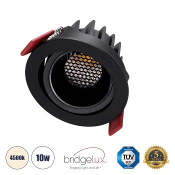 GLOBOSTAR® LEO-R 60286 Χωνευτό Κινούμενο Downlight Σποτ με Honeycomb Anti Glare Reflector LED 10W 1300lm 38° AC 220-240V IP20 Φυσικό Λευκό 4500K - Bridgelux COB Chip & TÜV SÜD Driver - Μαύρο Ματ - Μ8.5 x Π8.5 x Υ6.6cm / Q7.5cm - 5 Χρόνια Εγγύηση GLOBOSTAR® LEO-R 60286 Χωνευτό Κινούμενο Downlight Σποτ με Honeycomb Anti Glare Reflector LED 10W 1300lm 38° AC 220-240V IP20 Φυσικό Λευκό 4500K - Bridgelux COB Chip & TÜV SÜD Driver - Μαύρο Ματ - Μ8.5 x Π8.5 x Υ6.6cm / Q7.5cm - 5 Χρόνια Εγγύηση