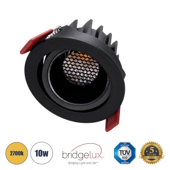 GLOBOSTAR® LEO-R 60287 Χωνευτό Κινούμενο Downlight Σποτ με Honeycomb Anti Glare Reflector LED 10W 1250lm 38° AC 220-240V IP20 Θερμό Λευκό 2700K - Bridgelux COB Chip & TÜV SÜD Driver - Μαύρο Ματ - Μ8.5 x Π8.5 x Υ6.6cm / Q7.5cm - 5 Χρόνια Εγγύηση GLOBOSTAR® LEO-R 60287 Χωνευτό Κινούμενο Downlight Σποτ με Honeycomb Anti Glare Reflector LED 10W 1250lm 38° AC 220-240V IP20 Θερμό Λευκό 2700K - Bridgelux COB Chip & TÜV SÜD Driver - Μαύρο Ματ - Μ8.5 x Π8.5 x Υ6.6cm / Q7.5cm - 5 Χρόνια Εγγύηση