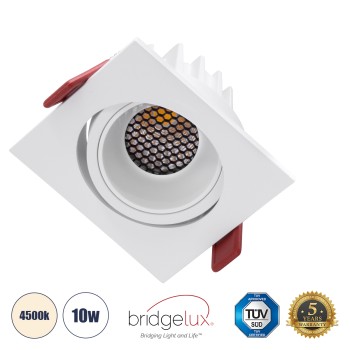 GLOBOSTAR® LEO-SQ 60290 Χωνευτό Κινούμενο Downlight Σποτ με Honeycomb Anti Glare Reflector LED 10W 1300lm 38° AC 220-240V IP20 Φυσικό Λευκό 4500K - Bridgelux COB Chip & TÜV SÜD Driver - Λευκό Ματ - Μ8.5 x Π8.5 x Υ6.6cm / Q7.5 x 7.5cm - 5 Χρόνια Εγγύησ GLOBOSTAR® LEO-SQ 60290 Χωνευτό Κινούμενο Downlight Σποτ με Honeycomb Anti Glare Reflector LED 10W 1300lm 38° AC 220-240V IP20 Φυσικό Λευκό 4500K - Bridgelux COB Chip & TÜV SÜD Driver - Λευκό Ματ - Μ8.5 x Π8.5 x Υ6.6cm / Q7.5 x 7.5cm - 5 Χρόνια Εγγύησ