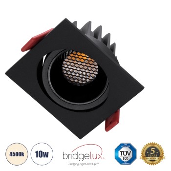 GLOBOSTAR® LEO-SQ 60292 Χωνευτό Κινούμενο Downlight Σποτ με Honeycomb Anti Glare Reflector LED 10W 1300lm 38° AC 220-240V IP20 Φυσικό Λευκό 4500K - Bridgelux COB Chip & TÜV SÜD Driver - Μαύρο Ματ - Μ8.5 x Π8.5 x Υ6.6cm / Q7.5 x 7.5cm - 5 Χρόνια Εγγύησ GLOBOSTAR® LEO-SQ 60292 Χωνευτό Κινούμενο Downlight Σποτ με Honeycomb Anti Glare Reflector LED 10W 1300lm 38° AC 220-240V IP20 Φυσικό Λευκό 4500K - Bridgelux COB Chip & TÜV SÜD Driver - Μαύρο Ματ - Μ8.5 x Π8.5 x Υ6.6cm / Q7.5 x 7.5cm - 5 Χρόνια Εγγύησ