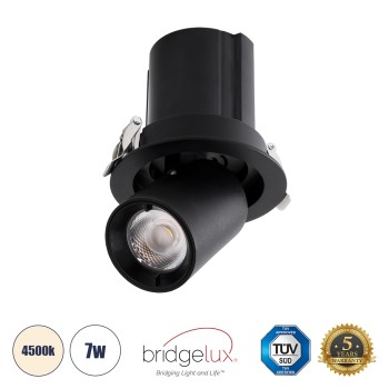 GLOBOSTAR® VIRGO-S 60304 Χωνευτό Κινούμενο Downlight Σποτ LED 7W 910lm 36° AC 220-240V IP20 Φυσικό Λευκό 4500K - Bridgelux COB Chip & TÜV SÜD Driver - Μαύρο Ματ - Μ9 x Π9 x Υ9cm / Q7.8cm - 5 Χρόνια Εγγύηση GLOBOSTAR® VIRGO-S 60304 Χωνευτό Κινούμενο Downlight Σποτ LED 7W 910lm 36° AC 220-240V IP20 Φυσικό Λευκό 4500K - Bridgelux COB Chip & TÜV SÜD Driver - Μαύρο Ματ - Μ9 x Π9 x Υ9cm / Q7.8cm - 5 Χρόνια Εγγύηση