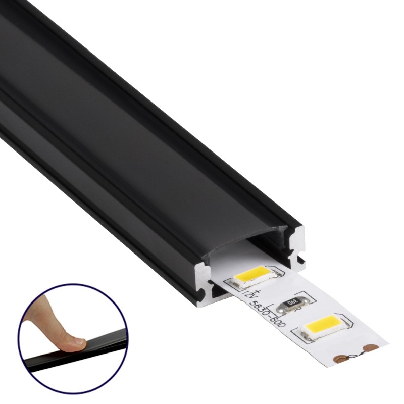 GLOBOSTAR® ALP-LINEAR SURFABO 70806-1M Επιφανειακό Προφίλ Αλουμινίου με Μαύρο Φιμέ Πατητό Κάλυμμα για Ταινίες LED IP20 - Μαύρο & Λευκό - Μ100 x Π1.6 x Υ0.7cm GLOBOSTAR® ALP-LINEAR SURFABO 70806-1M Επιφανειακό Προφίλ Αλουμινίου με Μαύρο Φιμέ Πατητό Κάλυμμα για Ταινίες LED IP20 - Μαύρο & Λευκό - Μ100 x Π1.6 x Υ0.7cm