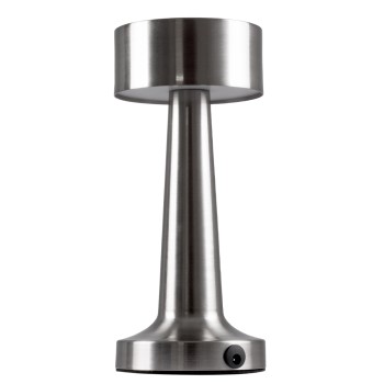 GloboStar® BELLA 76504 Επαναφορτιζόμενο Επιτραπέζιο Φωτιστικό Πορτατίφ LED 1.5W 105lm 120° DC 5V IP44 Θερμό Λευκό 2700K Dimmable Ασημί Αλουμίνιο - Μ9 x Π9 x Υ21cm - 2 Xρόνια Εγγύηση GloboStar® BELLA 76504 Επαναφορτιζόμενο Επιτραπέζιο Φωτιστικό Πορτατίφ LED 1.5W 105lm 120° DC 5V IP44 Θερμό Λευκό 2700K Dimmable Ασημί Αλουμίνιο - Μ9 x Π9 x Υ21cm - 2 Xρόνια Εγγύηση