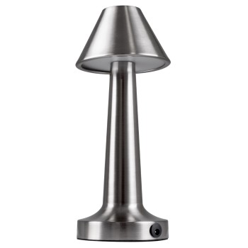 GloboStar® MOLLY 76516 Επαναφορτιζόμενο Επιτραπέζιο Φωτιστικό Πορτατίφ LED 1.5W 105lm 120° DC 5V IP44 Θερμό Λευκό 2700K Dimmable Ασημί Αλουμίνιο - Μ10 x Π10 x Υ23cm - 2 Xρόνια Εγγύηση GloboStar® MOLLY 76516 Επαναφορτιζόμενο Επιτραπέζιο Φωτιστικό Πορτατίφ LED 1.5W 105lm 120° DC 5V IP44 Θερμό Λευκό 2700K Dimmable Ασημί Αλουμίνιο - Μ10 x Π10 x Υ23cm - 2 Xρόνια Εγγύηση