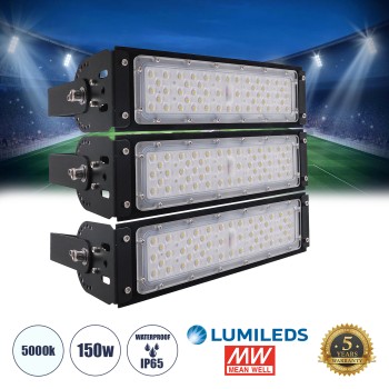 GLOBOSTAR® GOLIATH 90100-3 Προβολέας για Γήπεδα Tennis & Ποδοσφαίρου 5x5 LED 150W 22500lm 75°x135° SDCM<5 Fish Eye Lens AC 220-240V Αδιάβροχο IP65 IK08 Φυσικό Λευκό 5000K - Lumileds SMD Chip & Mean Well Driver - Μαύρο Ματ - Μ32 x Π12 x Υ27cm -  GLOBOSTAR® GOLIATH 90100-3 Προβολέας για Γήπεδα Tennis & Ποδοσφαίρου 5x5 LED 150W 22500lm 75°x135° SDCM<5 Fish Eye Lens AC 220-240V Αδιάβροχο IP65 IK08 Φυσικό Λευκό 5000K - Lumileds SMD Chip & Mean Well Driver - Μαύρο Ματ - Μ32 x Π12 x Υ27cm -