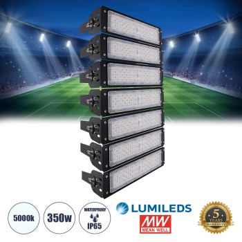 GLOBOSTAR® GOLIATH 90100-7 Προβολέας για Γήπεδα Tennis & Ποδοσφαίρου 5x5 LED 350W 52500lm 75°x135° SDCM<5 Fish Eye Lens AC 220-240V Αδιάβροχο IP65 IK08 Φυσικό Λευκό 5000K - Lumileds SMD Chip & Mean Well Driver - Μαύρο Ματ - Μ32 x Π12 x Υ63cm -  GLOBOSTAR® GOLIATH 90100-7 Προβολέας για Γήπεδα Tennis & Ποδοσφαίρου 5x5 LED 350W 52500lm 75°x135° SDCM<5 Fish Eye Lens AC 220-240V Αδιάβροχο IP65 IK08 Φυσικό Λευκό 5000K - Lumileds SMD Chip & Mean Well Driver - Μαύρο Ματ - Μ32 x Π12 x Υ63cm -