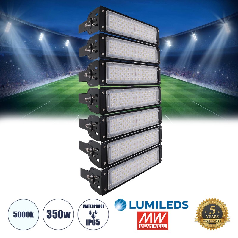 GLOBOSTAR® GOLIATH 90100-7 Προβολέας για Γήπεδα Tennis & Ποδοσφαίρου 5x5 LED 350W 52500lm 75°x135° SDCM<5 Fish Eye Lens AC 220-240V Αδιάβροχο IP65 IK08 Φυσικό Λευκό 5000K - Lumileds SMD Chip & Mean Well Driver - Μαύρο Ματ - Μ32 x Π12 x Υ63cm -  GLOBOSTAR® GOLIATH 90100-7 Προβολέας για Γήπεδα Tennis & Ποδοσφαίρου 5x5 LED 350W 52500lm 75°x135° SDCM<5 Fish Eye Lens AC 220-240V Αδιάβροχο IP65 IK08 Φυσικό Λευκό 5000K - Lumileds SMD Chip & Mean Well Driver - Μαύρο Ματ - Μ32 x Π12 x Υ63cm -