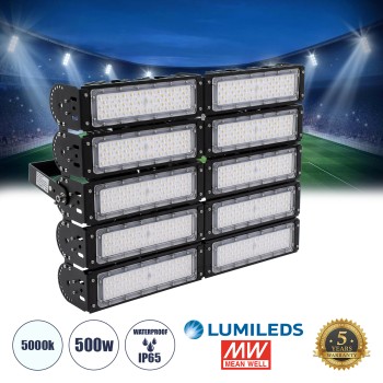GLOBOSTAR® GOLIATH 90104 Προβολέας για Γήπεδα Tennis & Ποδοσφαίρου 5x5 LED 500W 75000lm 75°x135° SDCM<5 Fish Eye Lens AC 220-240V Αδιάβροχο IP65 IK08 Φυσικό Λευκό 5000K - Lumileds SMD Chip & Mean Well Driver - Μαύρο Ματ - Μ62 x Π22 x Υ45cm - 5  GLOBOSTAR® GOLIATH 90104 Προβολέας για Γήπεδα Tennis & Ποδοσφαίρου 5x5 LED 500W 75000lm 75°x135° SDCM<5 Fish Eye Lens AC 220-240V Αδιάβροχο IP65 IK08 Φυσικό Λευκό 5000K - Lumileds SMD Chip & Mean Well Driver - Μαύρο Ματ - Μ62 x Π22 x Υ45cm - 5