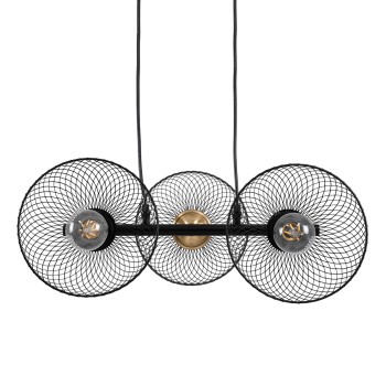 GLOBOSTAR® VERONA 00586 Μοντέρνο Κρεμαστό Φωτιστικό Οροφής με Ντουί 3 x E27 AC 220-240V IP20 - Μαύρο & Χρυσό - Μ50 x Π28 x Υ20cm GLOBOSTAR® VERONA 00586 Μοντέρνο Κρεμαστό Φωτιστικό Οροφής με Ντουί 3 x E27 AC 220-240V IP20 - Μαύρο & Χρυσό - Μ50 x Π28 x Υ20cm