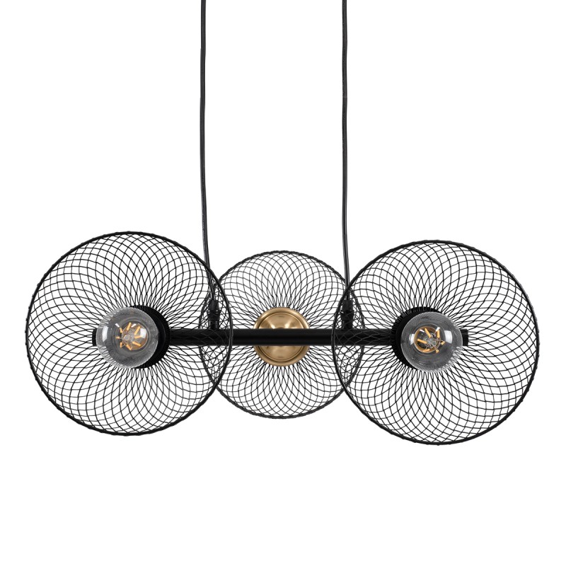 GLOBOSTAR® VERONA 00586 Μοντέρνο Κρεμαστό Φωτιστικό Οροφής με Ντουί 3 x E27 AC 220-240V IP20 - Μαύρο & Χρυσό - Μ50 x Π28 x Υ20cm GLOBOSTAR® VERONA 00586 Μοντέρνο Κρεμαστό Φωτιστικό Οροφής με Ντουί 3 x E27 AC 220-240V IP20 - Μαύρο & Χρυσό - Μ50 x Π28 x Υ20cm