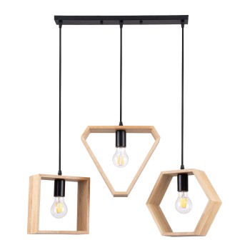 GLOBOSTAR® ELISE 00682 Μοντέρνο Κρεμαστό Φωτιστικό Οροφής με Ντουί 3 x E27 AC 220-240V IP20 - Μπεζ & Μαύρο - Μ76 x Π8 x Υ25cm GLOBOSTAR® ELISE 00682 Μοντέρνο Κρεμαστό Φωτιστικό Οροφής με Ντουί 3 x E27 AC 220-240V IP20 - Μπεζ & Μαύρο - Μ76 x Π8 x Υ25cm
