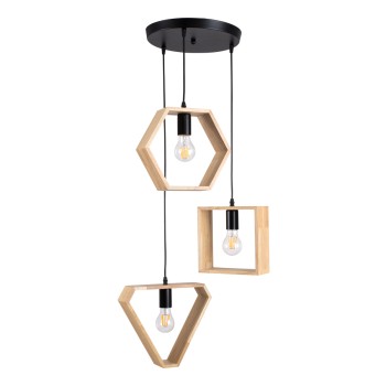 GLOBOSTAR® ELISE 00683 Μοντέρνο Κρεμαστό Φωτιστικό Οροφής με Ντουί 3 x E27 AC 220-240V IP20 - Μπεζ & Μαύρο - Μ55 x Π55 x Υ130cm GLOBOSTAR® ELISE 00683 Μοντέρνο Κρεμαστό Φωτιστικό Οροφής με Ντουί 3 x E27 AC 220-240V IP20 - Μπεζ & Μαύρο - Μ55 x Π55 x Υ130cm