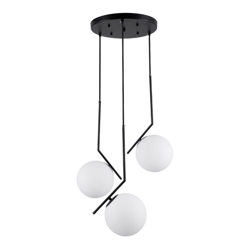 GLOBOSTAR® MONROE 00952 Μοντέρνο Κρεμαστό Φωτιστικό Οροφής με Ντουί 3 x E27 AC 220-240V IP20 - Μαύρο & Λευκό - Μ60 x Π60 x Υ50cm GLOBOSTAR® MONROE 00952 Μοντέρνο Κρεμαστό Φωτιστικό Οροφής με Ντουί 3 x E27 AC 220-240V IP20 - Μαύρο & Λευκό - Μ60 x Π60 x Υ50cm