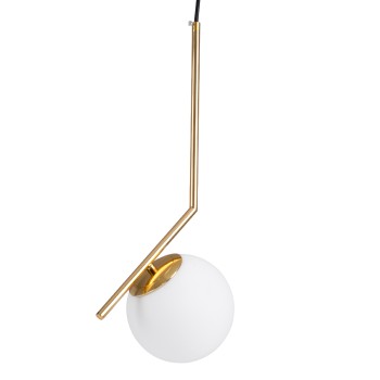 GLOBOSTAR® MONROE 00958 Μοντέρνο Κρεμαστό Φωτιστικό Οροφής με Ντουί 1 x E27 AC 220-240V IP20 - Χρυσό Πλατίνα & Λευκό - Μ15 x Π15 x Υ49cm GLOBOSTAR® MONROE 00958 Μοντέρνο Κρεμαστό Φωτιστικό Οροφής με Ντουί 1 x E27 AC 220-240V IP20 - Χρυσό Πλατίνα & Λευκό - Μ15 x Π15 x Υ49cm