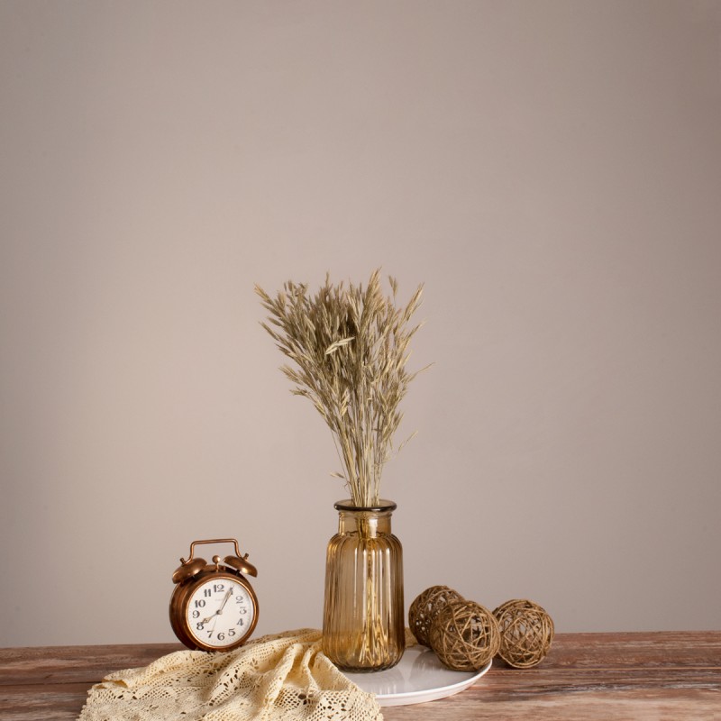 GloboStar® WHEAT 36548 Αποξηραμένο Φυτό Σίτος - Μπουκέτο Διακοσμητικών Κλαδιών Μπεζ - Πράσινο Υ60cm - Σετ 50 τμχ