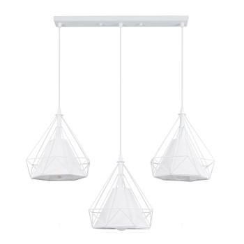 GLOBOSTAR® EIFFEL 61570 Vintage Κρεμαστό Φωτιστικό Οροφής με Ντουί 3 x E27 AC 220-240V IP20 - Λευκό - Μ68 x Π25 x Υ130cm GLOBOSTAR® EIFFEL 61570 Vintage Κρεμαστό Φωτιστικό Οροφής με Ντουί 3 x E27 AC 220-240V IP20 - Λευκό - Μ68 x Π25 x Υ130cm