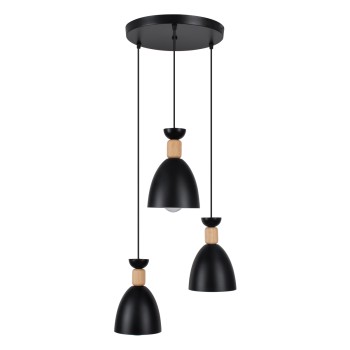GLOBOSTAR® AVA 61572 Μοντέρνο Κρεμαστό Φωτιστικό Οροφής με Ντουί 3 x E27 AC 220-240V IP20 - Μαύρο & Μπεζ - Μ35 x Π35 x Υ130cm GLOBOSTAR® AVA 61572 Μοντέρνο Κρεμαστό Φωτιστικό Οροφής με Ντουί 3 x E27 AC 220-240V IP20 - Μαύρο & Μπεζ - Μ35 x Π35 x Υ130cm