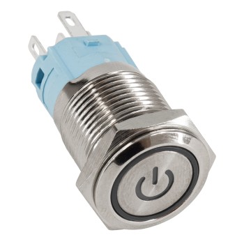 GloboStar® 70775 LED Φωτιζόμενος Διακόπτης Χωνευτός - Μπουτόν PUSH On Ανοξείδωτος AC 220-240V Αδιάβροχο IP67 Φ18mm με Angel Eye Ψυχρό Λευκό 6000K GloboStar® 70775 LED Φωτιζόμενος Διακόπτης Χωνευτός - Μπουτόν PUSH On Ανοξείδωτος AC 220-240V Αδιάβροχο IP67 Φ18mm με Angel Eye Ψυχρό Λευκό 6000K