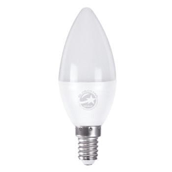 GLOBOSTAR® CANDLE 60010 Λάμπα Κεράκι E14 C37 LED 8W 776lm 260° AC 220-240V IP20 Φυσικό Λευκό 4500K - Lumileds SMD Chip - Λευκό Γαλακτερό - Μ3.7 x Π3.7 x Υ10cm - 3 Χρόνια Εγγύηση GLOBOSTAR® CANDLE 60010 Λάμπα Κεράκι E14 C37 LED 8W 776lm 260° AC 220-240V IP20 Φυσικό Λευκό 4500K - Lumileds SMD Chip - Λευκό Γαλακτερό - Μ3.7 x Π3.7 x Υ10cm - 3 Χρόνια Εγγύηση