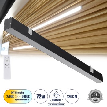 GLOBOSTAR® ORION 61030-W Μοντέρνο Φωτιστικό Τοίχου - Απλίκα LED 72W 8600lm 120° AC 220-240V IP20 Ρυθμιζόμενο Λευκό CCT με On/Off 2700K/4500K/6000K - Lumileds SMD Chip - Μαύρο Ματ - Μ120 x Π5.5 x Υ7cm - 3 Χρόνια Εγγύηση GLOBOSTAR® ORION 61030-W Μοντέρνο Φωτιστικό Τοίχου - Απλίκα LED 72W 8600lm 120° AC 220-240V IP20 Ρυθμιζόμενο Λευκό CCT με On/Off 2700K/4500K/6000K - Lumileds SMD Chip - Μαύρο Ματ - Μ120 x Π5.5 x Υ7cm - 3 Χρόνια Εγγύηση
