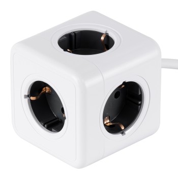 GloboStar® TRAVEL PowerCube PRO Certified 79644 Πολύπριζο 5 Θέσεων με 1.5m Kαλώδιο - 5 Πρίζες Ασφαλείας Childproof EU Schuko AC 220-240V Μ7.5 x Π7.5 x Υ7.5 - Λευκό με Γκρι - Max Load 3680W/16A GloboStar® TRAVEL PowerCube PRO Certified 79644 Πολύπριζο 5 Θέσεων με 1.5m Kαλώδιο - 5 Πρίζες Ασφαλείας Childproof EU Schuko AC 220-240V Μ7.5 x Π7.5 x Υ7.5 - Λευκό με Γκρι - Max Load 3680W/16A