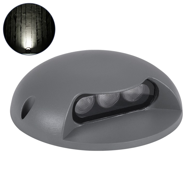 GLOBOSTAR® STEP-LUNA 90623 Αρχιτεκτονικό Φωτιστικό Διαδρόμου/Σκαλοπατιού LED 3W 345lm 10° DC 24V Αδιάβροχο IP65 Φυσικό Λευκό 4500K Dimmable - Γκρι Ανθρακί - Φ12 x Υ3cm - 3 Χρόνια Εγγύηση GLOBOSTAR® STEP-LUNA 90623 Αρχιτεκτονικό Φωτιστικό Διαδρόμου/Σκαλοπατιού LED 3W 345lm 10° DC 24V Αδιάβροχο IP65 Φυσικό Λευκό 4500K Dimmable - Γκρι Ανθρακί - Φ12 x Υ3cm - 3 Χρόνια Εγγύηση