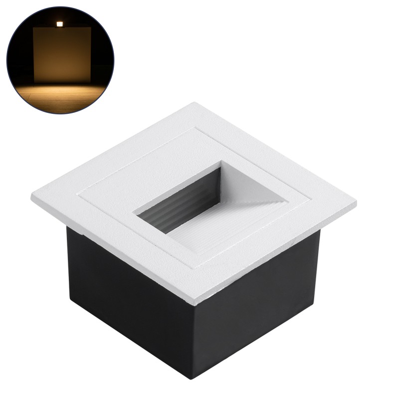 GLOBOSTAR® STEP-MINA 90626 Χωνευτό Αρχιτεκτονικό Φωτιστικό Διαδρόμου/Σκαλοπατιού LED 3W 330lm 30° DC 24V Αδιάβροχο IP65 Θερμό Λευκό 2700K Dimmable - Μαύρο & Λευκό - Μ8.3 x Π8.3 x Υ5cm / Μ6.6 x Π6.6cm - 3 Χρόνια Εγγύηση GLOBOSTAR® STEP-MINA 90626 Χωνευτό Αρχιτεκτονικό Φωτιστικό Διαδρόμου/Σκαλοπατιού LED 3W 330lm 30° DC 24V Αδιάβροχο IP65 Θερμό Λευκό 2700K Dimmable - Μαύρο & Λευκό - Μ8.3 x Π8.3 x Υ5cm / Μ6.6 x Π6.6cm - 3 Χρόνια Εγγύηση