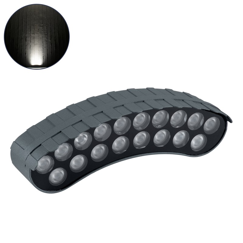 GloboStar® TREELIGHT-KINA 90685 Κυρτή Μπάρα Φωτισμού Wall Washer με Αντιθαμβωτική Γρίλια Ειδική για Φυτά - Δέντρα LED 18W 1710lm 30° DC 24V Αδιάβροχο IP65 Μ25 x Π6.5 x Υ6cm Φυσικό Λευκό 4500K - Γκρι Ανθρακί - 3 Years Warranty GloboStar® TREELIGHT-KINA 90685 Κυρτή Μπάρα Φωτισμού Wall Washer με Αντιθαμβωτική Γρίλια Ειδική για Φυτά - Δέντρα LED 18W 1710lm 30° DC 24V Αδιάβροχο IP65 Μ25 x Π6.5 x Υ6cm Φυσικό Λευκό 4500K - Γκρι Ανθρακί - 3 Years Warranty