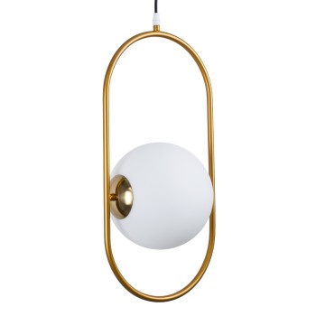 GLOBOSTAR® HAMBURG 00592 Μοντέρνο Κρεμαστό Φωτιστικό Οροφής με Ντουί 1 x E14 AC 220-240V IP20 - Χρυσό & Λευκό - Μ25 x Π20 x Υ50cm GLOBOSTAR® HAMBURG 00592 Μοντέρνο Κρεμαστό Φωτιστικό Οροφής με Ντουί 1 x E14 AC 220-240V IP20 - Χρυσό & Λευκό - Μ25 x Π20 x Υ50cm