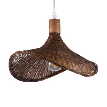 GLOBOSTAR® CUBA 01716 Boho Κρεμαστό Φωτιστικό Οροφής με Ντουί 1 x E27 AC 220-240V IP20 - Καφέ - Μ33 x Π33 x Υ25cm GLOBOSTAR® CUBA 01716 Boho Κρεμαστό Φωτιστικό Οροφής με Ντουί 1 x E27 AC 220-240V IP20 - Καφέ - Μ33 x Π33 x Υ25cm
