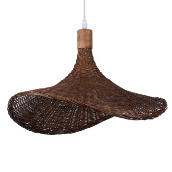 GLOBOSTAR® CUBA 01718 Boho Κρεμαστό Φωτιστικό Οροφής με Ντουί 1 x E27 AC 220-240V IP20 - Καφέ - Μ43 x Π43 x Y30cm GLOBOSTAR® CUBA 01718 Boho Κρεμαστό Φωτιστικό Οροφής με Ντουί 1 x E27 AC 220-240V IP20 - Καφέ - Μ43 x Π43 x Y30cm