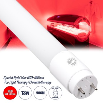 GloboStar® TREATMENT 60399 Λάμπα LED Τύπου Φθορίου T8 G13 90cm 13W 309lm 300° AC 220-240V IP20 Φ2.7 x Μ90cm - Κόκκινη 630-680nm Special For Light Therapy/Dermatotherapy - 3 Years Warranty GloboStar® TREATMENT 60399 Λάμπα LED Τύπου Φθορίου T8 G13 90cm 13W 309lm 300° AC 220-240V IP20 Φ2.7 x Μ90cm - Κόκκινη 630-680nm Special For Light Therapy/Dermatotherapy - 3 Years Warranty