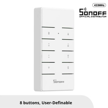 GloboStar® 80074 SONOFF RM433R2 - Remote Controller RF 433Mhz 8 Key (Battery Included) GloboStar® 80074 SONOFF RM433R2 - Remote Controller RF 433Mhz 8 Key (Battery Included)