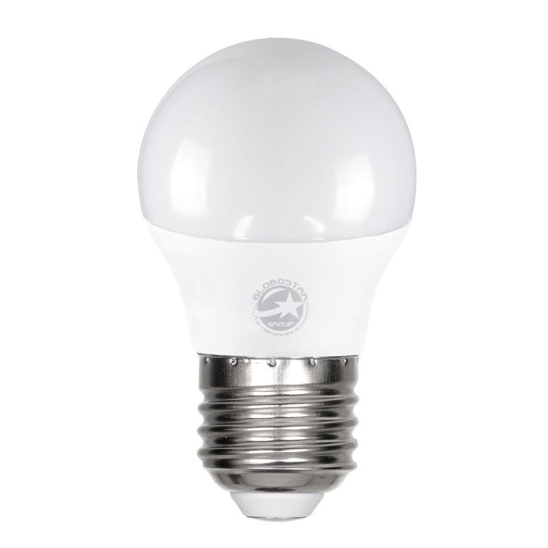 GLOBOSTAR® SPHERE 60022 Λάμπα E27 G45 LED 6W 582lm 260° AC 220-240V IP20 Φυσικό Λευκό 4500K - Lumileds SMD Chip - Λευκό Γαλακτερό - Μ4.5 x Π4.5 x Υ7.8cm - 3 Χρόνια Εγγύηση