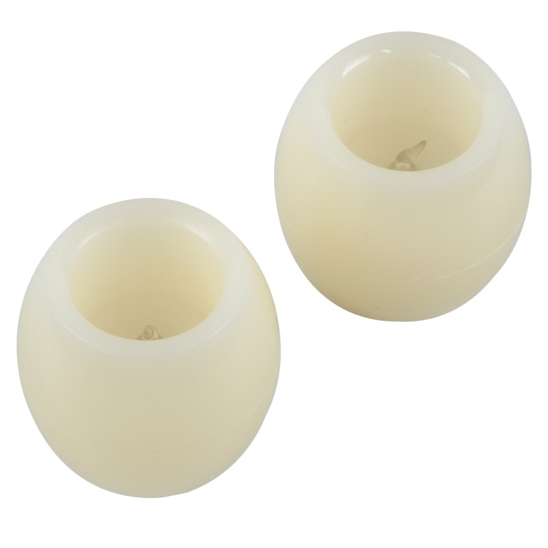 GloboStar® CANDLE 79549 ΣΕΤ 2 x Διακοσμητικά Realistic Κεράκια με LED Εφέ Κινούμενης Φλόγας - Μπαταρίας 2 x CR2032 Θερμό Λευκό 2700K Μπεζ D6 x H5cm GloboStar® CANDLE 79549 ΣΕΤ 2 x Διακοσμητικά Realistic Κεράκια με LED Εφέ Κινούμενης Φλόγας - Μπαταρίας 2 x CR2032 Θερμό Λευκό 2700K Μπεζ D6 x H5cm