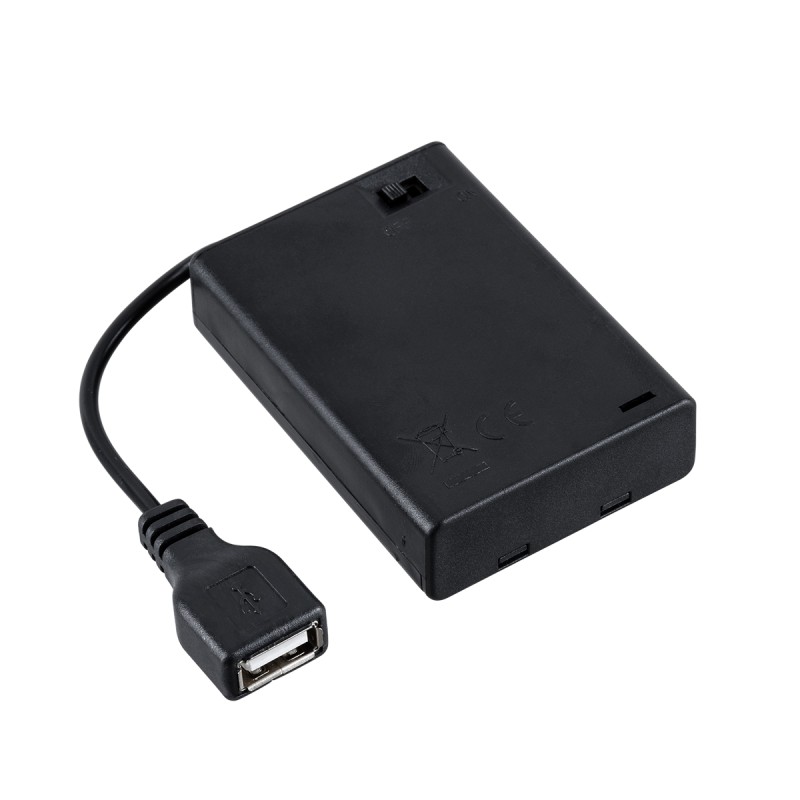 GLOBOSTAR® USBGARLAND 79791 Κουτί Τροφοδοσίας με USB & Διακόπτη On/Off για Γιρλάντες LED DC 5V με 3xAA Μπαταρίες IP44 - Μαύρο - Μ6.8 x Π4.8 x Υ1.8cm GLOBOSTAR® USBGARLAND 79791 Κουτί Τροφοδοσίας με USB & Διακόπτη On/Off για Γιρλάντες LED DC 5V με 3xAA Μπαταρίες IP44 - Μαύρο - Μ6.8 x Π4.8 x Υ1.8cm
