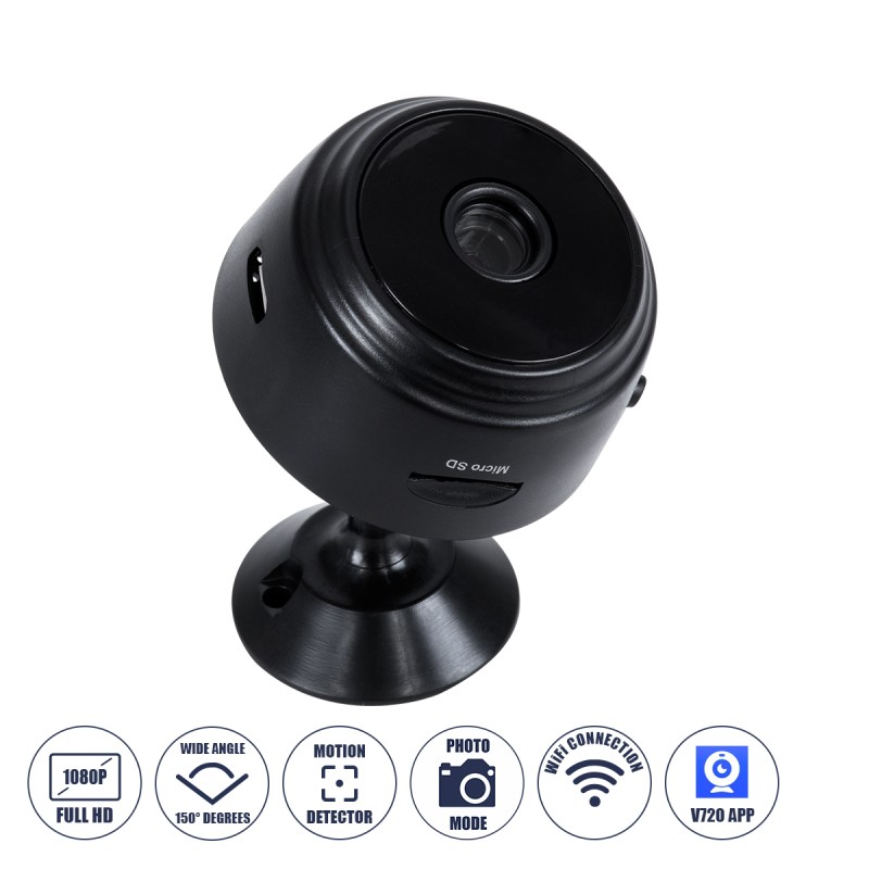 GloboStar® 86004 WIFI 2.4G IP CAMERA 1.0MP 1080P - Έξυπνη Κρυφή IP Κάμερα WiFi 1080P 150° Παρακολούθησης με Νυχτερινή Λήψη & Αισθητήρα Κίνησης - Μαύρο GloboStar® 86004 WIFI 2.4G IP CAMERA 1.0MP 1080P - Έξυπνη Κρυφή IP Κάμερα WiFi 1080P 150° Παρακολούθησης με Νυχτερινή Λήψη & Αισθητήρα Κίνησης - Μαύρο