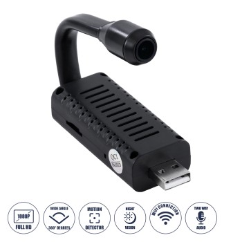 GloboStar® 86028 IP Camera 1080P WiFi 360° Μοιρών - USB - Νυχτερινή Όραση με LED IR - Διπλή Κατέυθυνση Ομιλίας - Ανιχνευτή Κίνησης - Νυχτερινή Λήψη - Μαύρο GloboStar® 86028 IP Camera 1080P WiFi 360° Μοιρών - USB - Νυχτερινή Όραση με LED IR - Διπλή Κατέυθυνση Ομιλίας - Ανιχνευτή Κίνησης - Νυχτερινή Λήψη - Μαύρο
