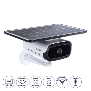 GloboStar® 86047 Αυτόνομη Ηλιακή Camera 1080P 2MP WiFi 150° Μπαταρία 3200mAh Φωτοβολταϊκό Πάνελ Διπλή Κατέυθυνση Ομιλίας Αδιάβροχη IP66 Ψυχρό Λευκό 6000K - Λευκό GloboStar® 86047 Αυτόνομη Ηλιακή Camera 1080P 2MP WiFi 150° Μπαταρία 3200mAh Φωτοβολταϊκό Πάνελ Διπλή Κατέυθυνση Ομιλίας Αδιάβροχη IP66 Ψυχρό Λευκό 6000K - Λευκό