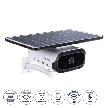 GloboStar® 86048 Αυτόνομη Ηλιακή Camera 1080P 2MP 4G SIM CARD WiFi 150° Μπαταρία 3200mAh Φωτοβολταϊκό Πάνελ Διπλή Κατέυθυνση Ομιλίας Αδιάβροχη IP66 Ψυχρό Λευκό 6000K - Λευκό GloboStar® 86048 Αυτόνομη Ηλιακή Camera 1080P 2MP 4G SIM CARD WiFi 150° Μπαταρία 3200mAh Φωτοβολταϊκό Πάνελ Διπλή Κατέυθυνση Ομιλίας Αδιάβροχη IP66 Ψυχρό Λευκό 6000K - Λευκό